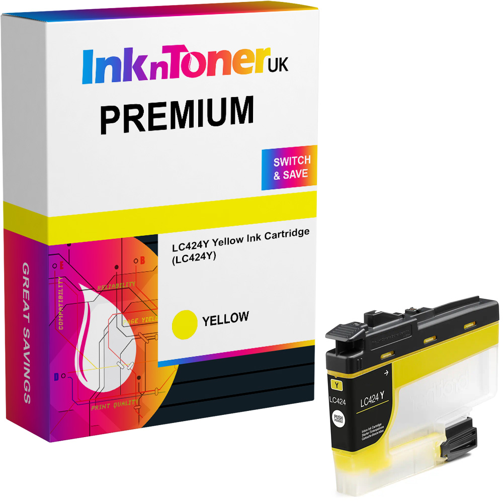 Premium Compatible Brother LC424Y Yellow Ink Cartridge (LC424Y)