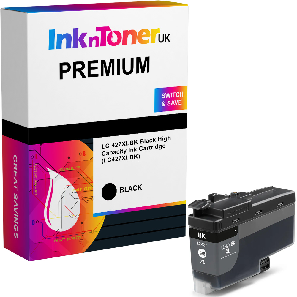 Premium Compatible Brother LC-427XLBK Black High Capacity Ink Cartridge (LC427XLBK)
