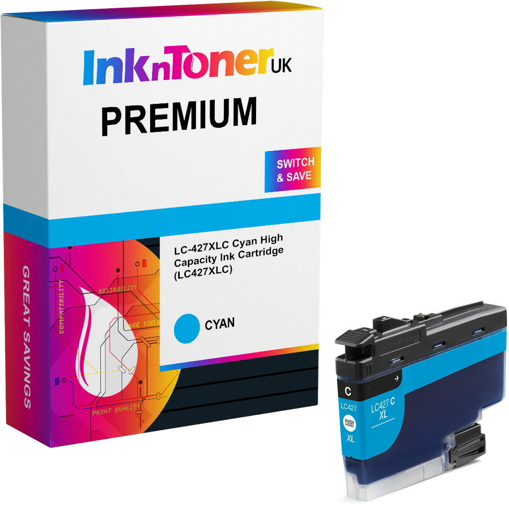 Premium Compatible Brother LC-427XLC Cyan High Capacity Ink Cartridge (LC427XLC)