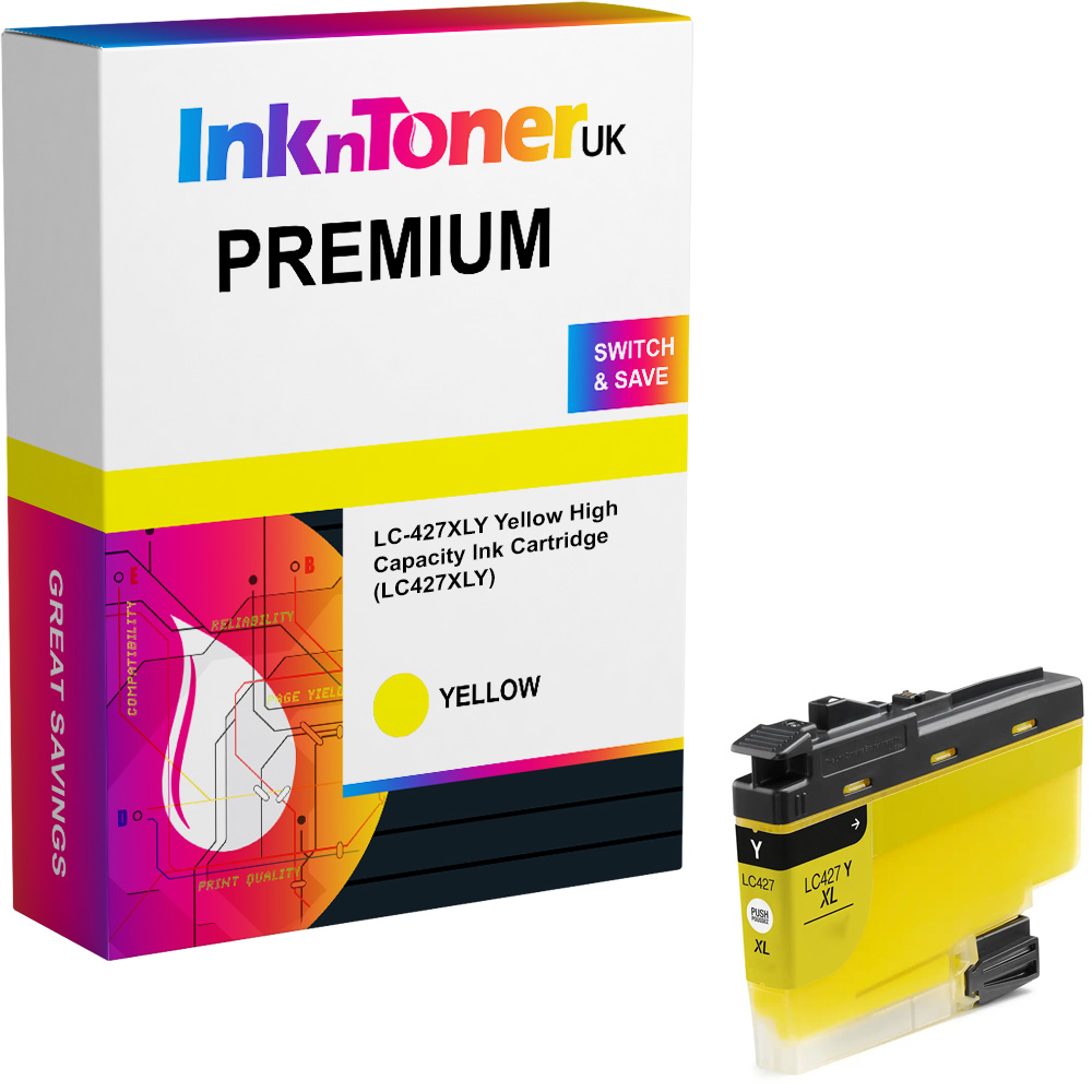 Premium Compatible Brother LC-427XLY Yellow High Capacity Ink Cartridge (LC427XLY)