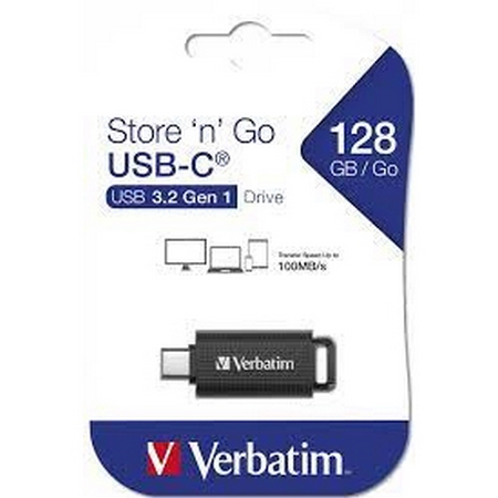 Original Verbatim Usb Drive 3.2 Gen 1 128Gb Retractable Usb-C (49459)