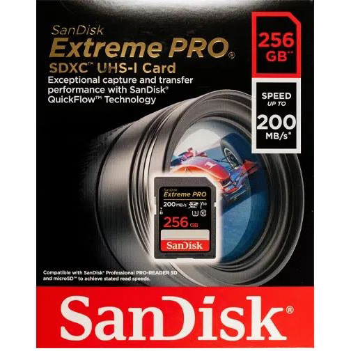 Original Sandisk Extreme Pro 256Gb Sdxc Uhs-I Class 10 Memory Card (SDSDXXD-256G-GN4IN)