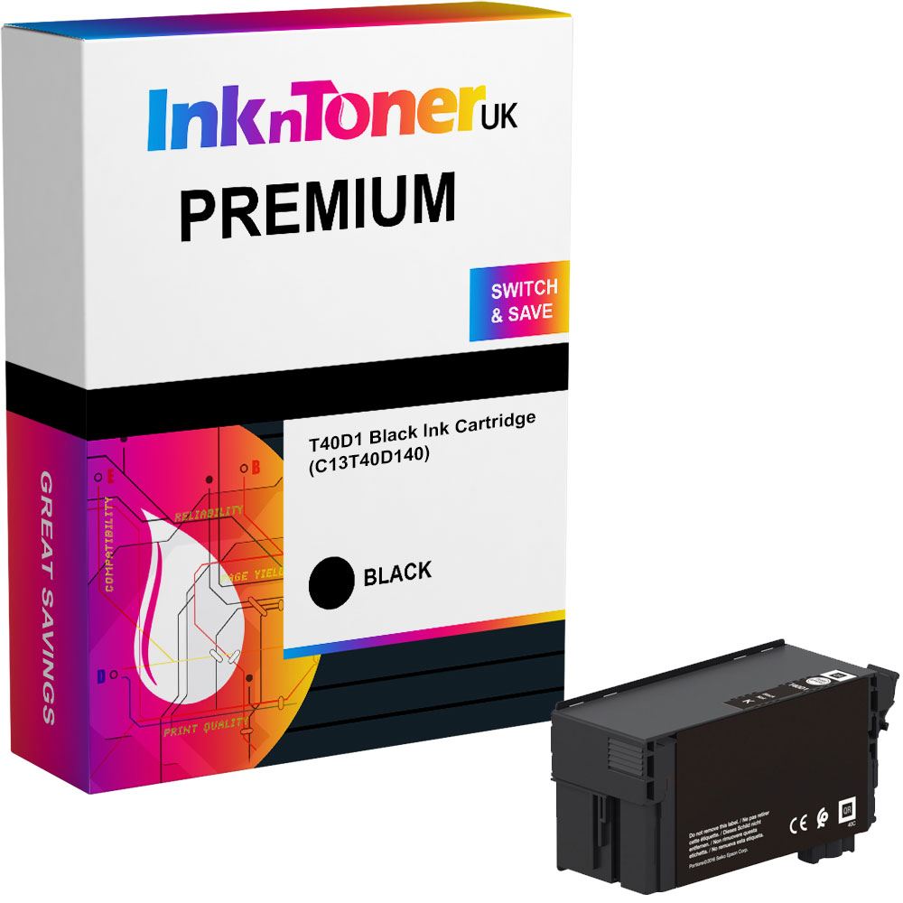Premium Compatible Epson T40D1 Black Ink Cartridge (C13T40D140)