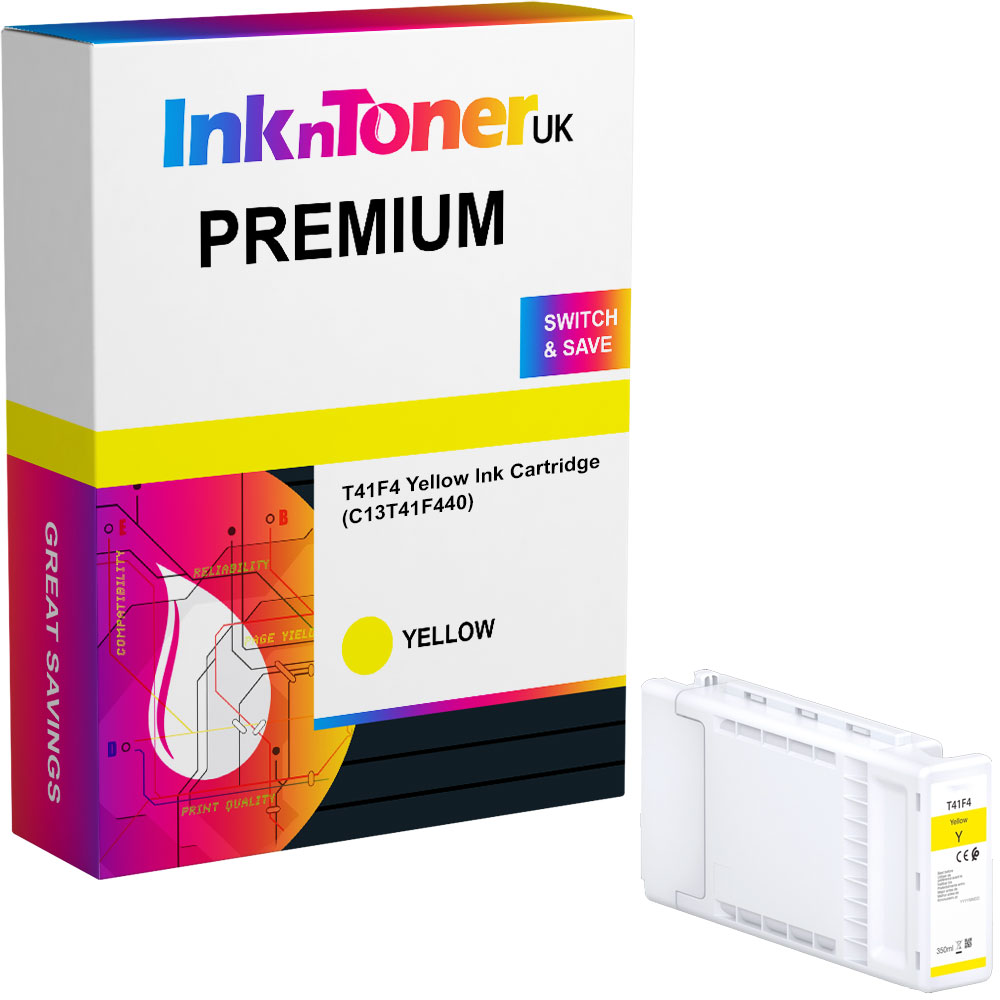 Premium Compatible Epson T41F4 Yellow Ink Cartridge (C13T41F440)