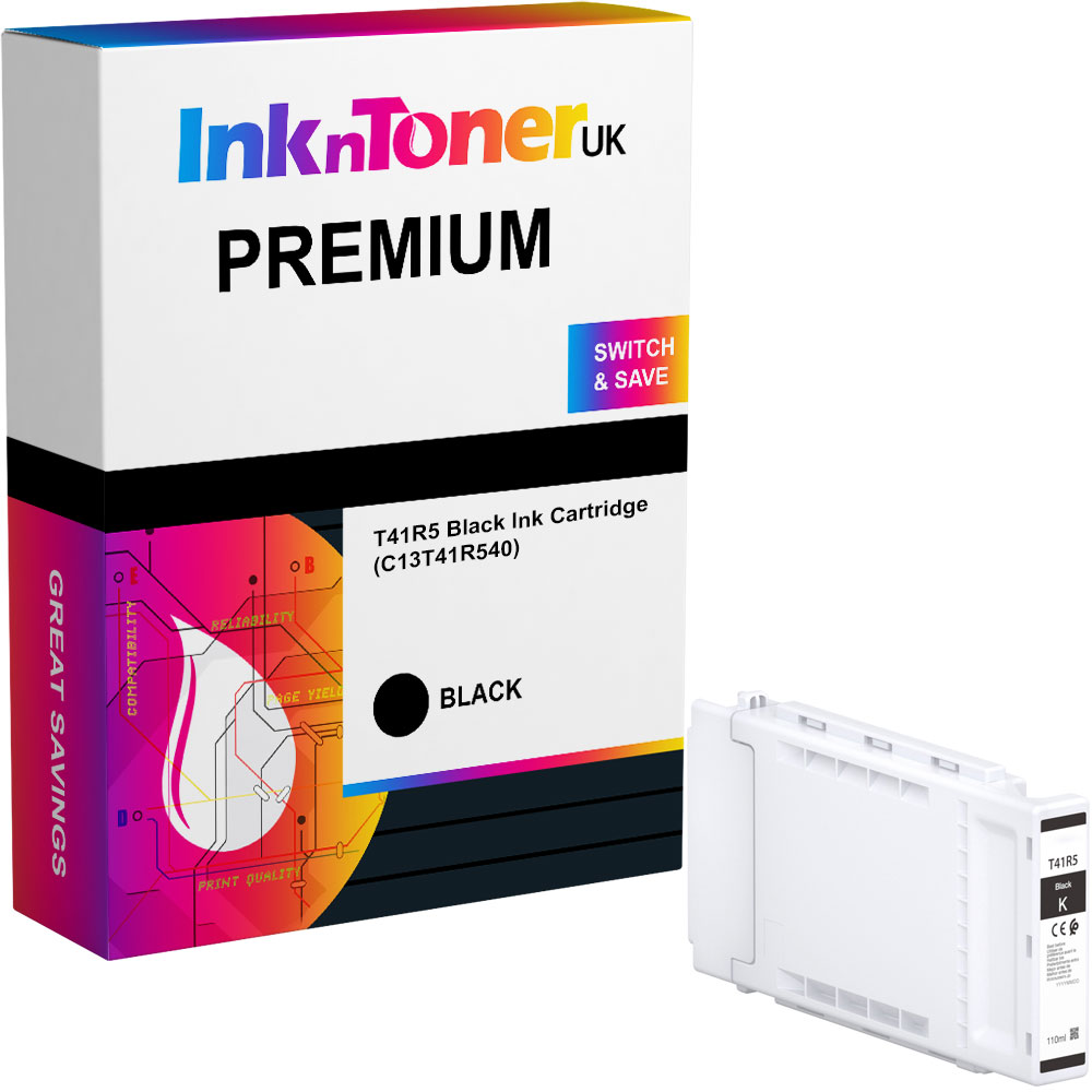 Premium Compatible Epson T41R5 Black Ink Cartridge (C13T41R540)