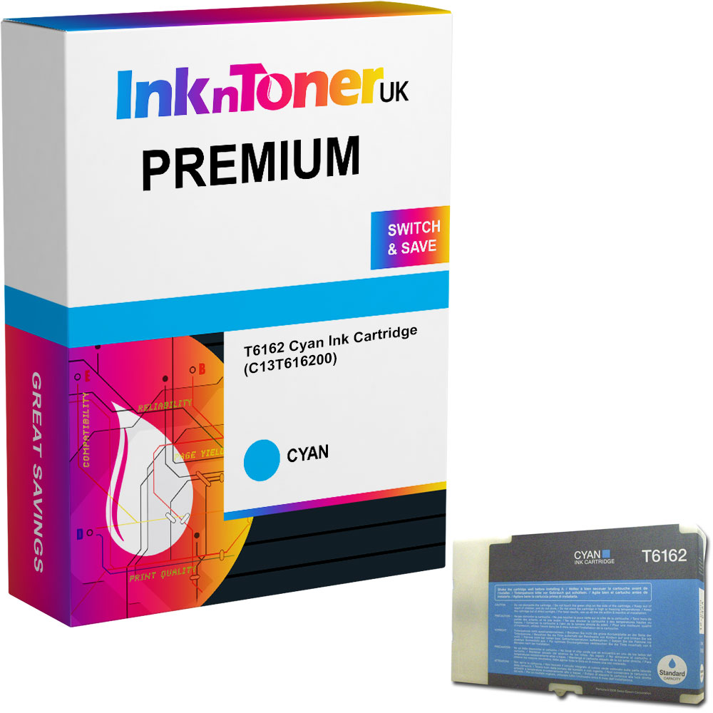Premium Compatible Epson T6162 Cyan Ink Cartridge (C13T616200)