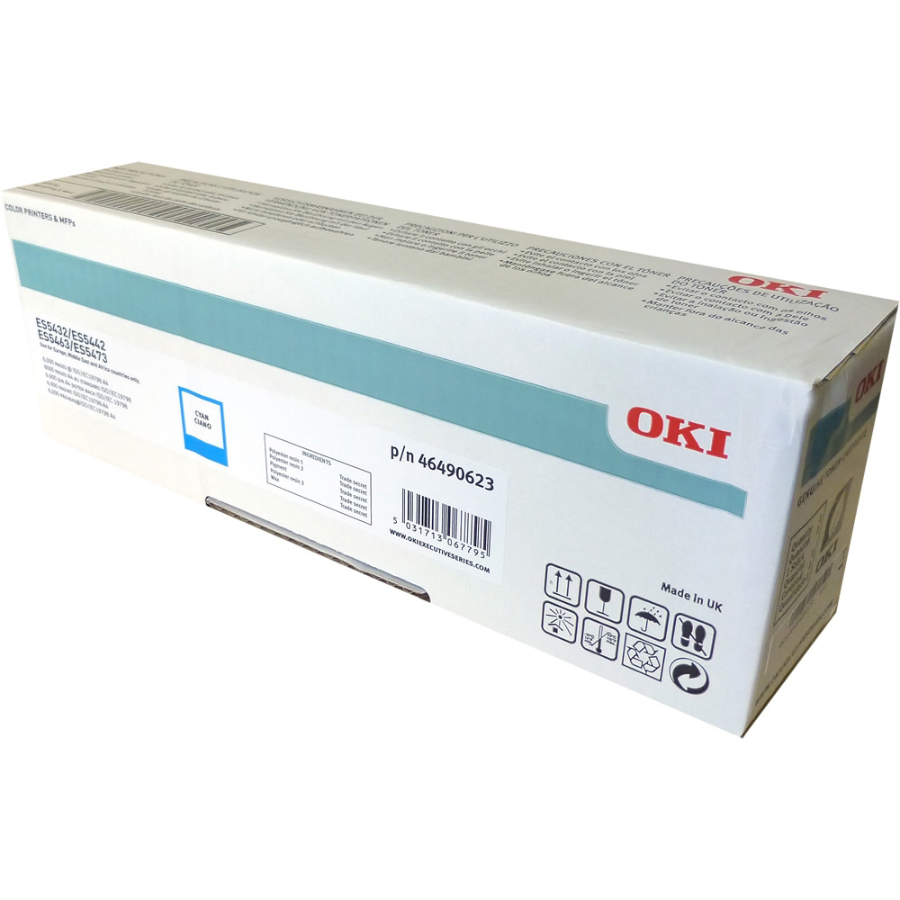 Original OKI 46490623 Cyan Toner Cartridge (46490623)
