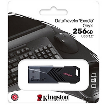 Original Kingston Kingston Technology Datatraveler 256Gb Exodia Onyx Usb Flash Drive (DTXON/256GB)