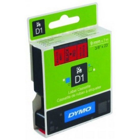Original Dymo 40917 Black On Red D1 Adhesive Labelling Tape 9mm x 7m (S0720720)