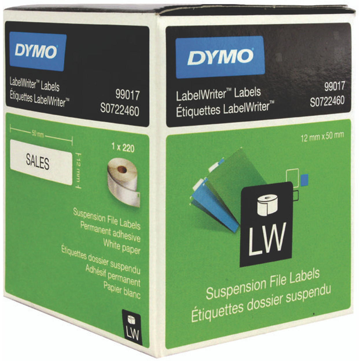 Original Dymo 99017 50mm x 12mm Suspension File Labels (S0722460)