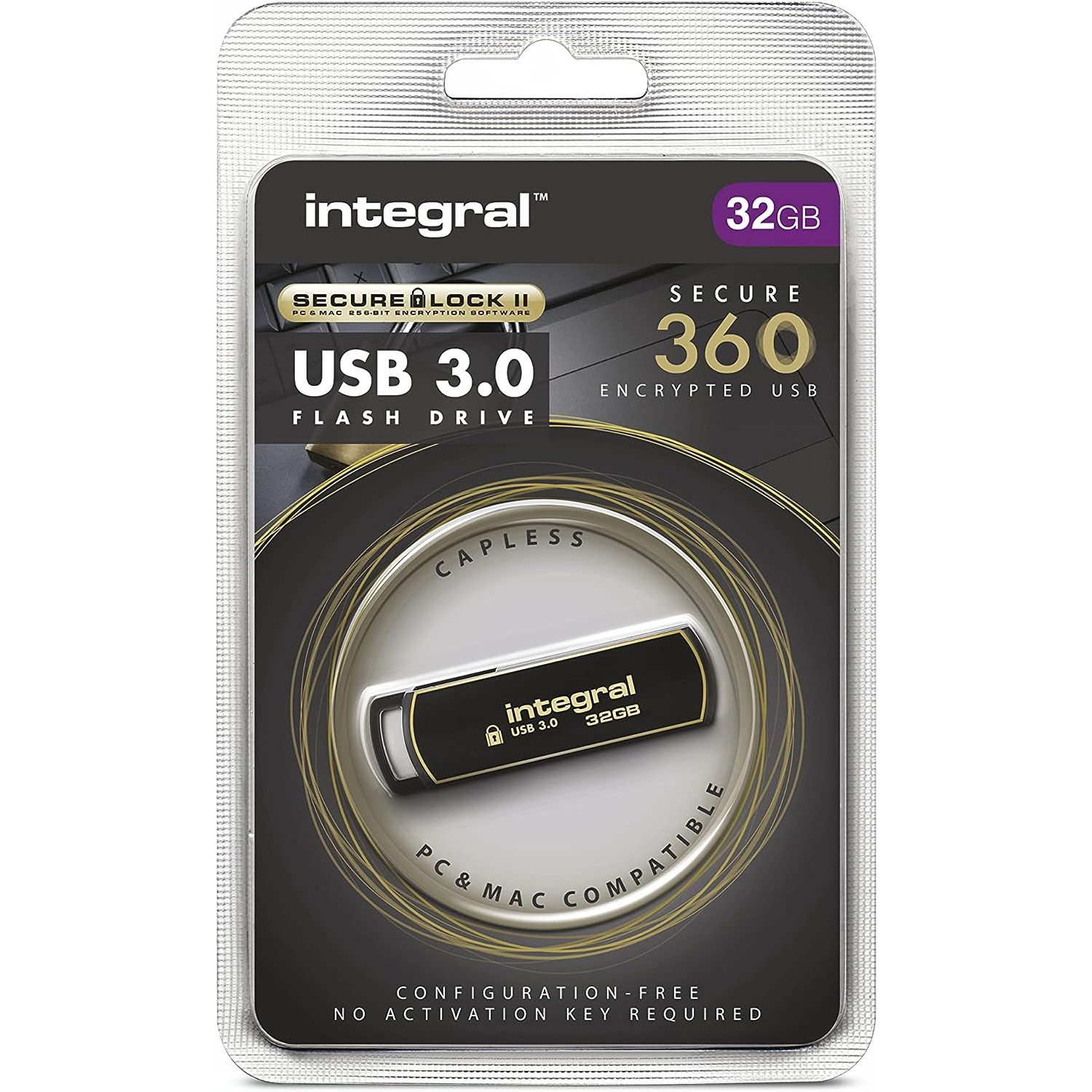 Original Integral Secure 360 Usb Drive 32Gb (INFD32GB360SEC3)