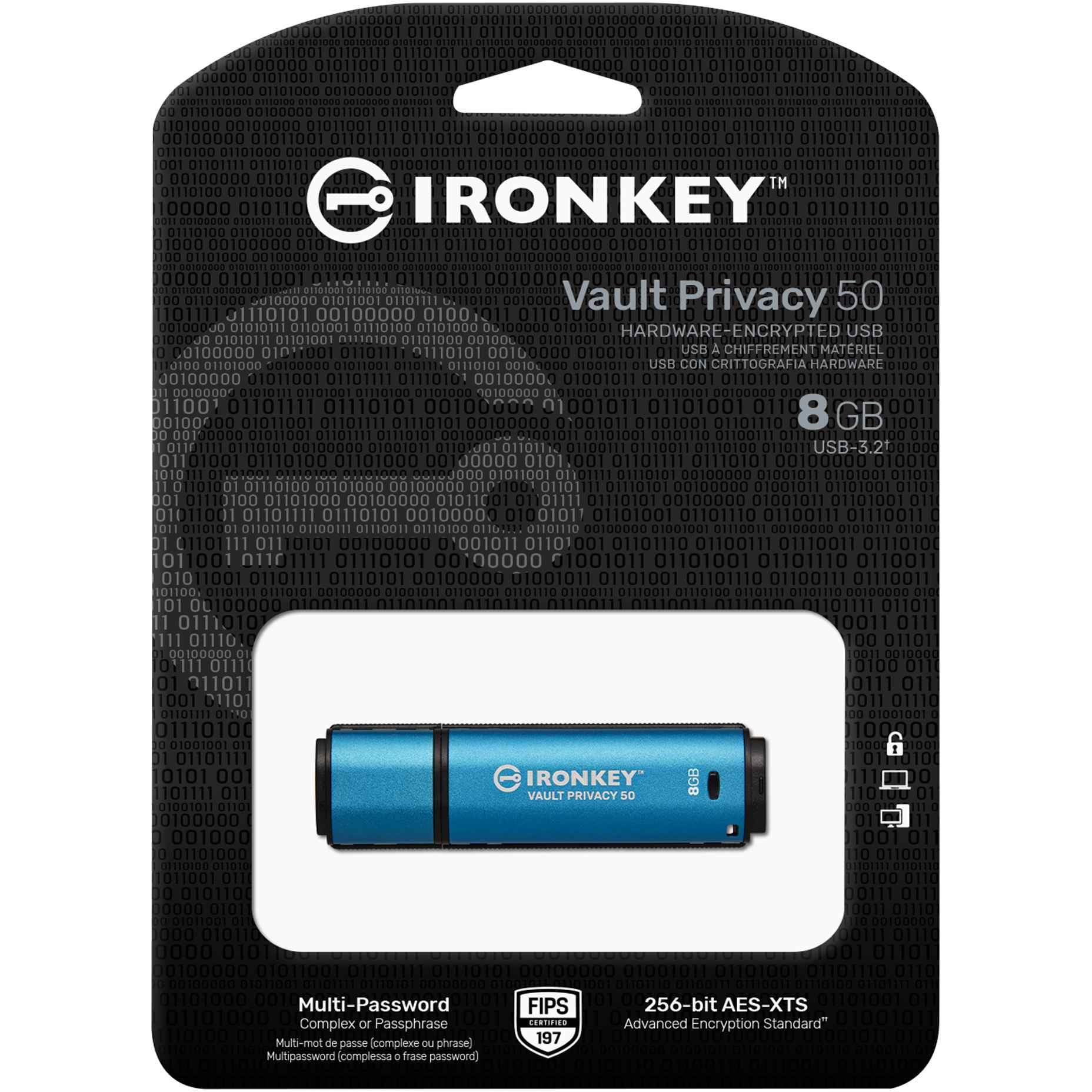 Original Kingston Ironkey Vp50 Usb 8Gb (IKVP50/8GB)