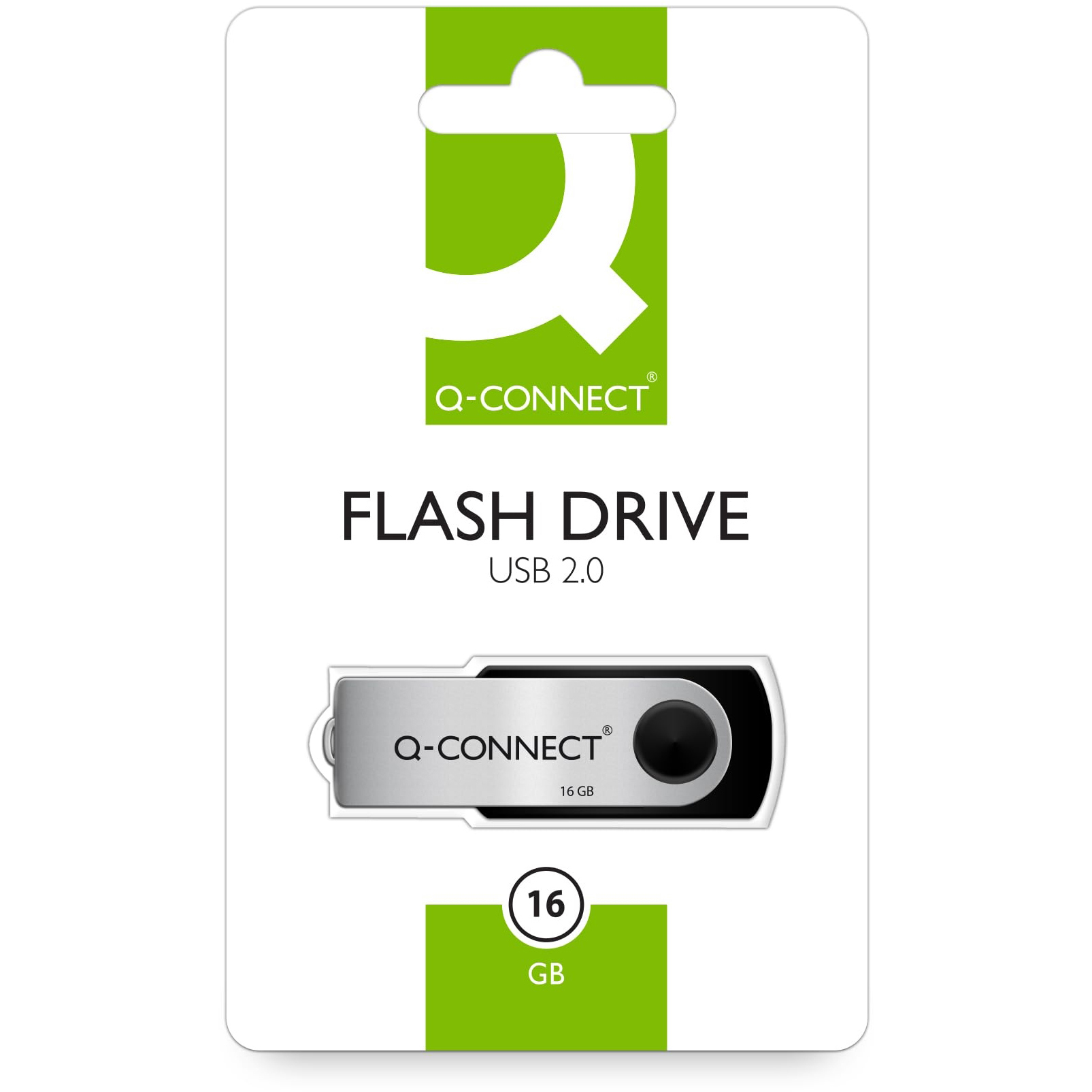 Original Q-Connect Usb 2.0 Swivel 16Gb Drive (KF41513)
