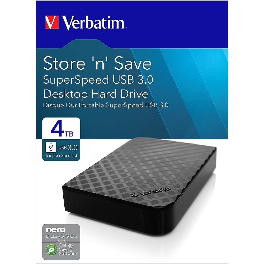 Original Verbatim Store N Save 4Tb Hard Drive (47685)