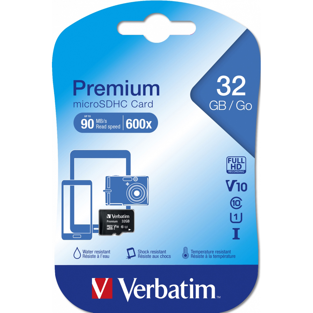 Original Verbatim Microsdhc 32Gb Memory Card (44013)