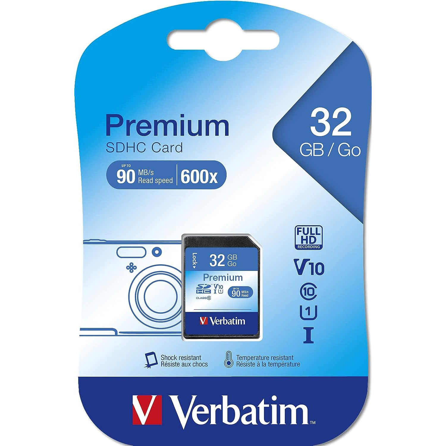 Original Verbatim Sdhc Mem Card Class 10 32Gb (43963)
