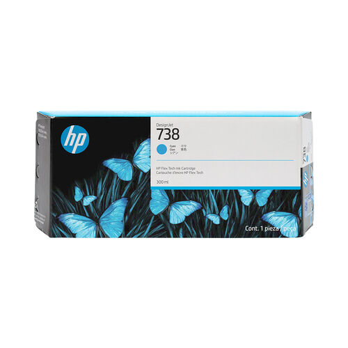 Original HP 738XL Cyan High Capacity Ink Cartridge (676M6A)