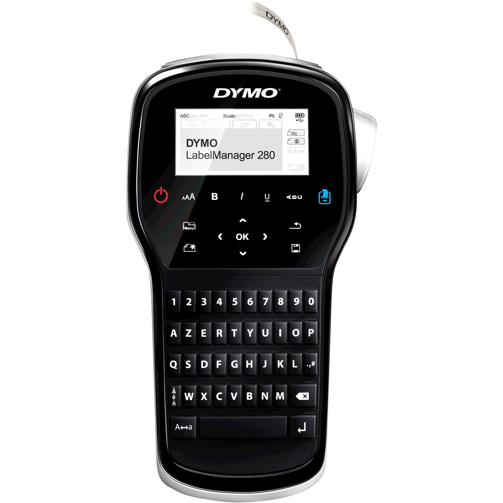 Original Dymo Labelmanager 280 Kitcase Handheld Label Printer Qwerty Keyboard Black/Silver  (2091152)