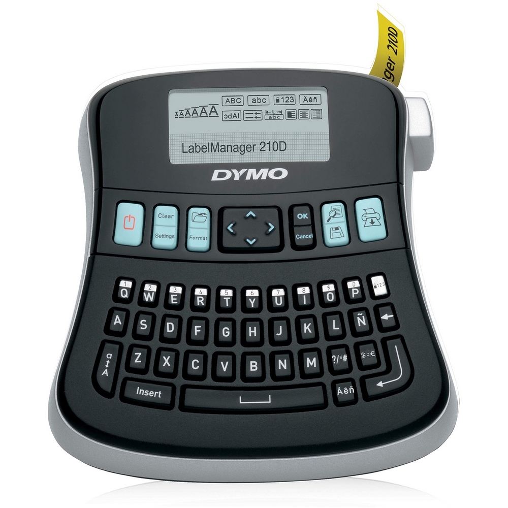 Original Dymo Labelmanager 210D Desktop Label Printer Qwerty Keyboard Black/Silver  (S0784440)