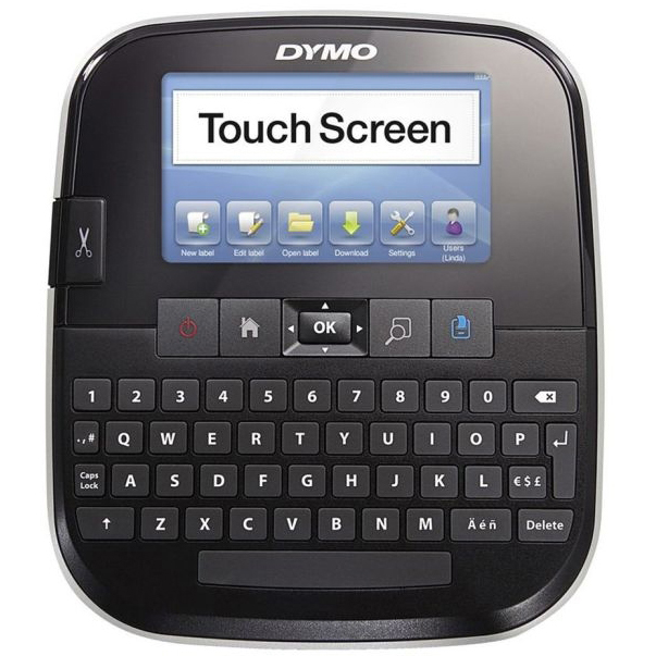 Original Dymo Labelmanager 500 Touch Screen Desktop Label Printer Qwerty Keyboard Black/Silver (S0946420)