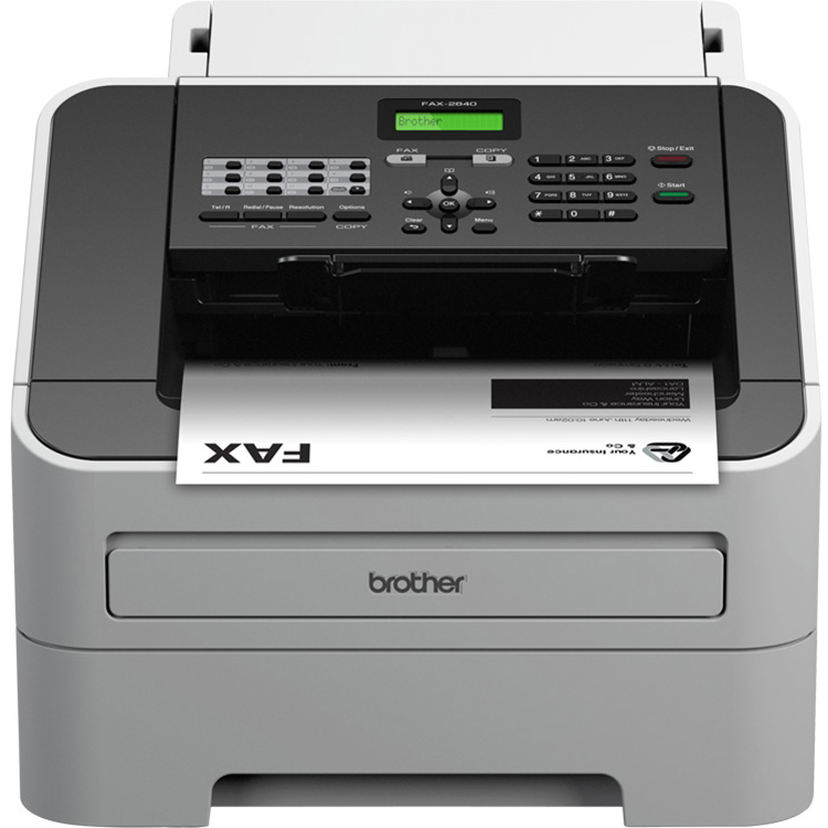 Original Brother Ax 2840 High Speed Mono Laser A4 Fax Machine (FAX2840ZU1)
