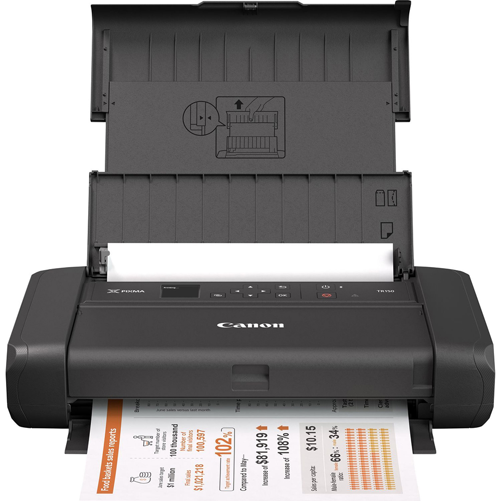 Original Canon Pixma Tr150 W/B With Battery A4 Colour Inkjet Printer (4167C028)