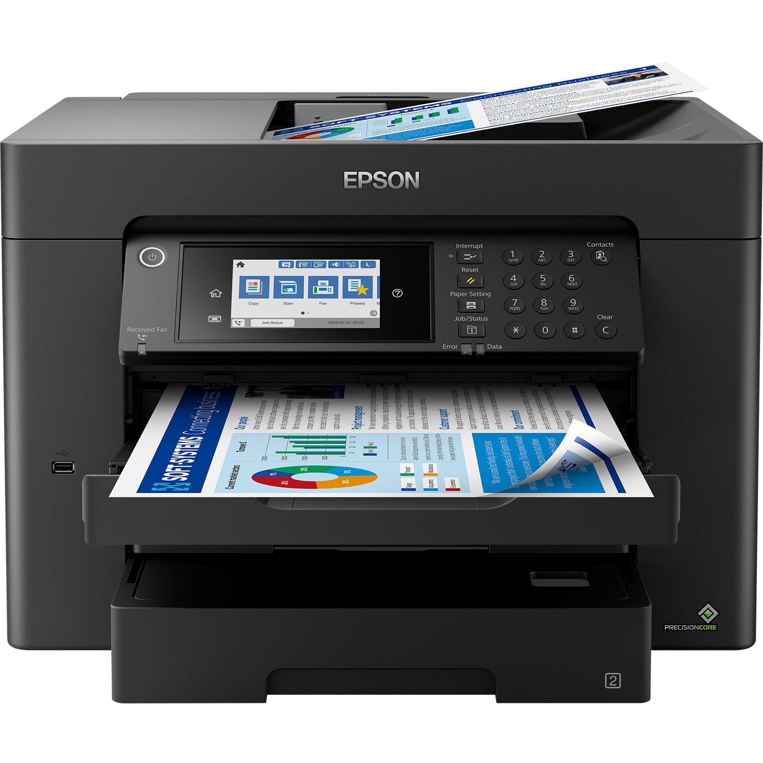 Original Epson Workforce Pro Wf-7840Dtwf A3 Colour Inkjet Multifunction Printer (C11CH67401)