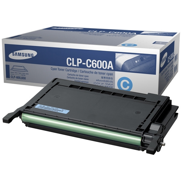 Original Samsung CLP-C600A Cyan Toner Cartridge (CLP-C600A/ELS)