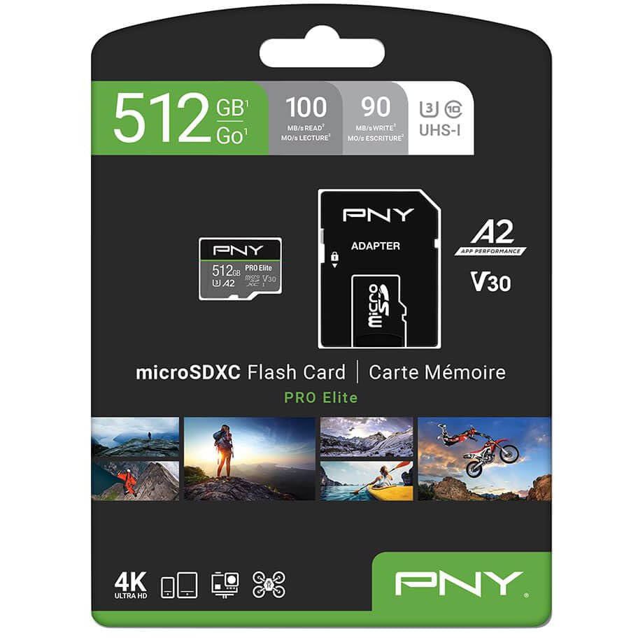 Original Pny Pro Elite 512Gb Uhs-I Class 10 Microsdxc Memory Card (P-SDUX512U3100PRO-GE)