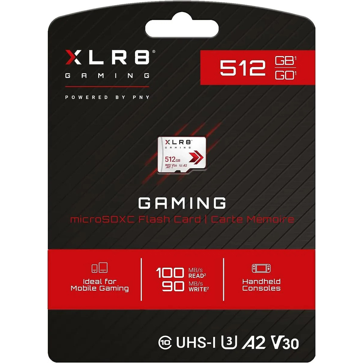 Original Pny Xlr8 512Gb Uhs-I Gaming Class 10 U3 V30 Microsdxc Memory Card (P-SDU512V32100XR-GE)