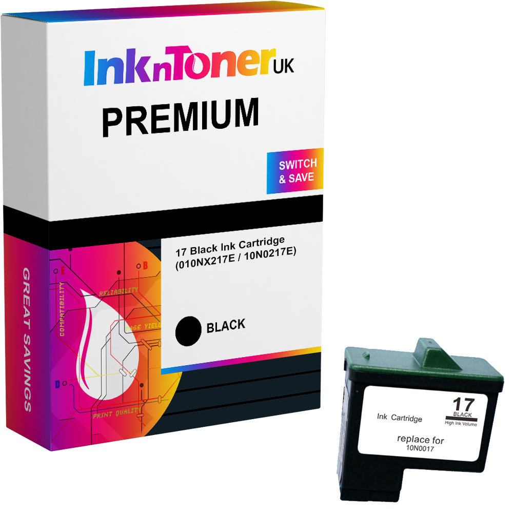 Premium Compatible Lexmark 17 Black Ink Cartridge (010NX217E / 10N0217E)