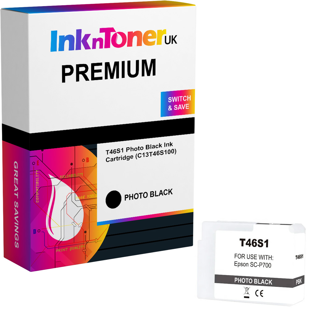 Premium Compatible Epson T46S1 Photo Black Ink Cartridge (C13T46S100)