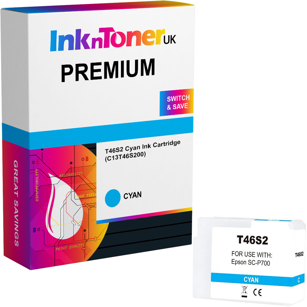 Premium Compatible Epson T46S2 Cyan Ink Cartridge (C13T46S200)