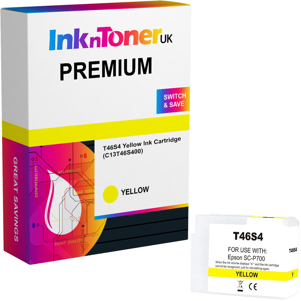 Premium Compatible Epson T46S4 Yellow Ink Cartridge (C13T46S400)