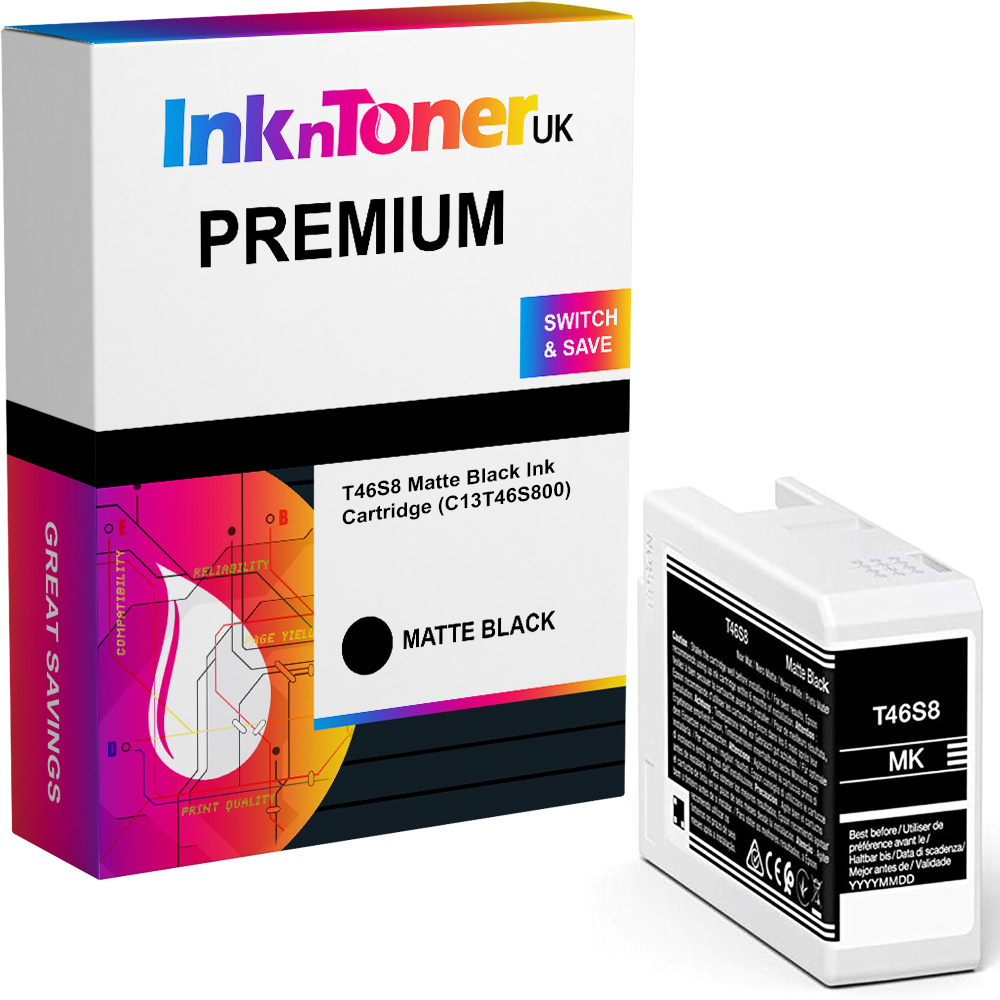 Premium Compatible Epson T46S8 Matte Black Ink Cartridge (C13T46S800)