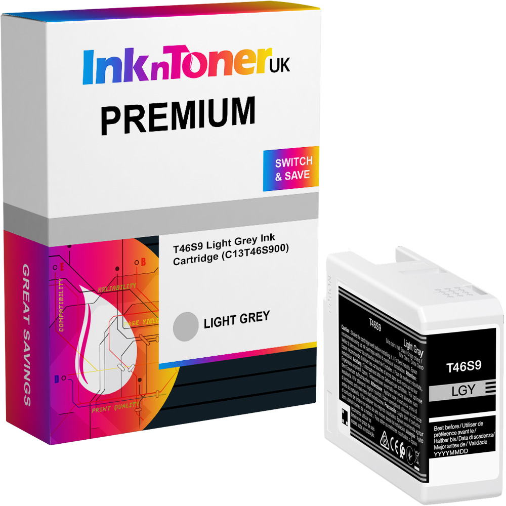 Premium Compatible Epson T46S9 Light Grey Ink Cartridge (C13T46S900)