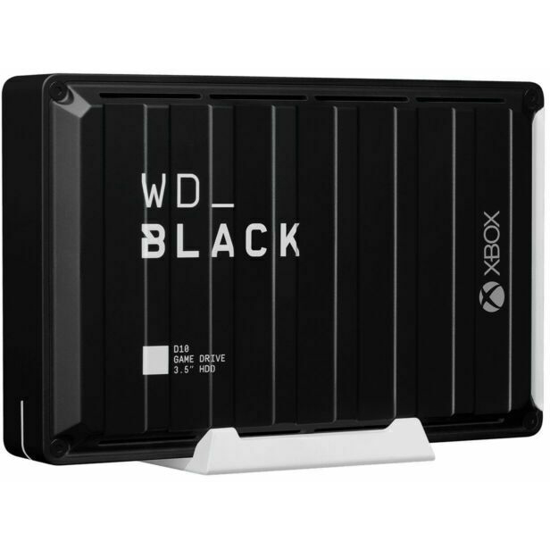Original Western Digital D10 Black 12TB USB 3.2 External Hard Drive (WDBA5E0120HBK-EESN)
