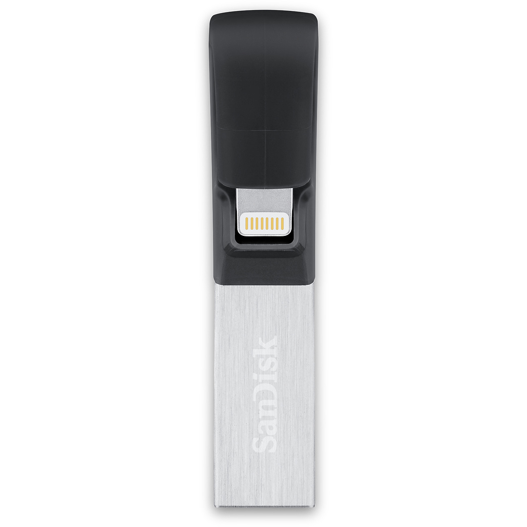 Original SanDisk iXpand 64GB Grey USB 3.0 Lightning Flash Drive (SDIX30N-064G-GAANN)