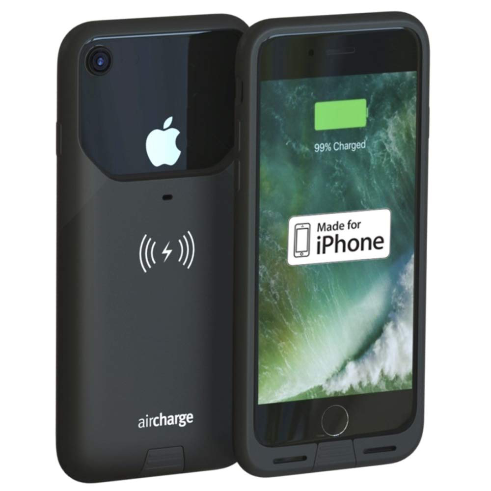 Original Aircharge MFi Certified Wireless Charging Protective Case Black for Apple iPhone 7 (AIR0337)
