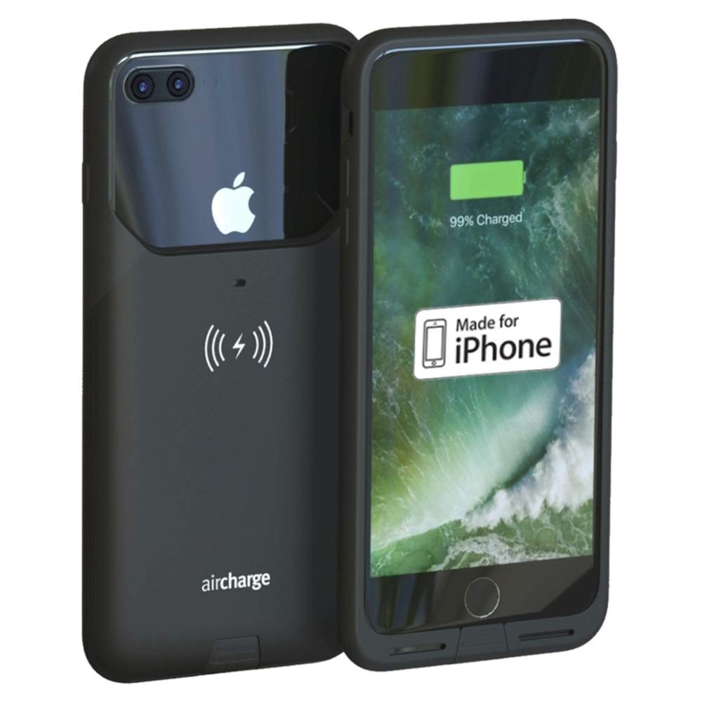 Original Aircharge MFi Certified Wireless Charging Protective Case Black for Apple iPhone 7 Plus (AIR0338)