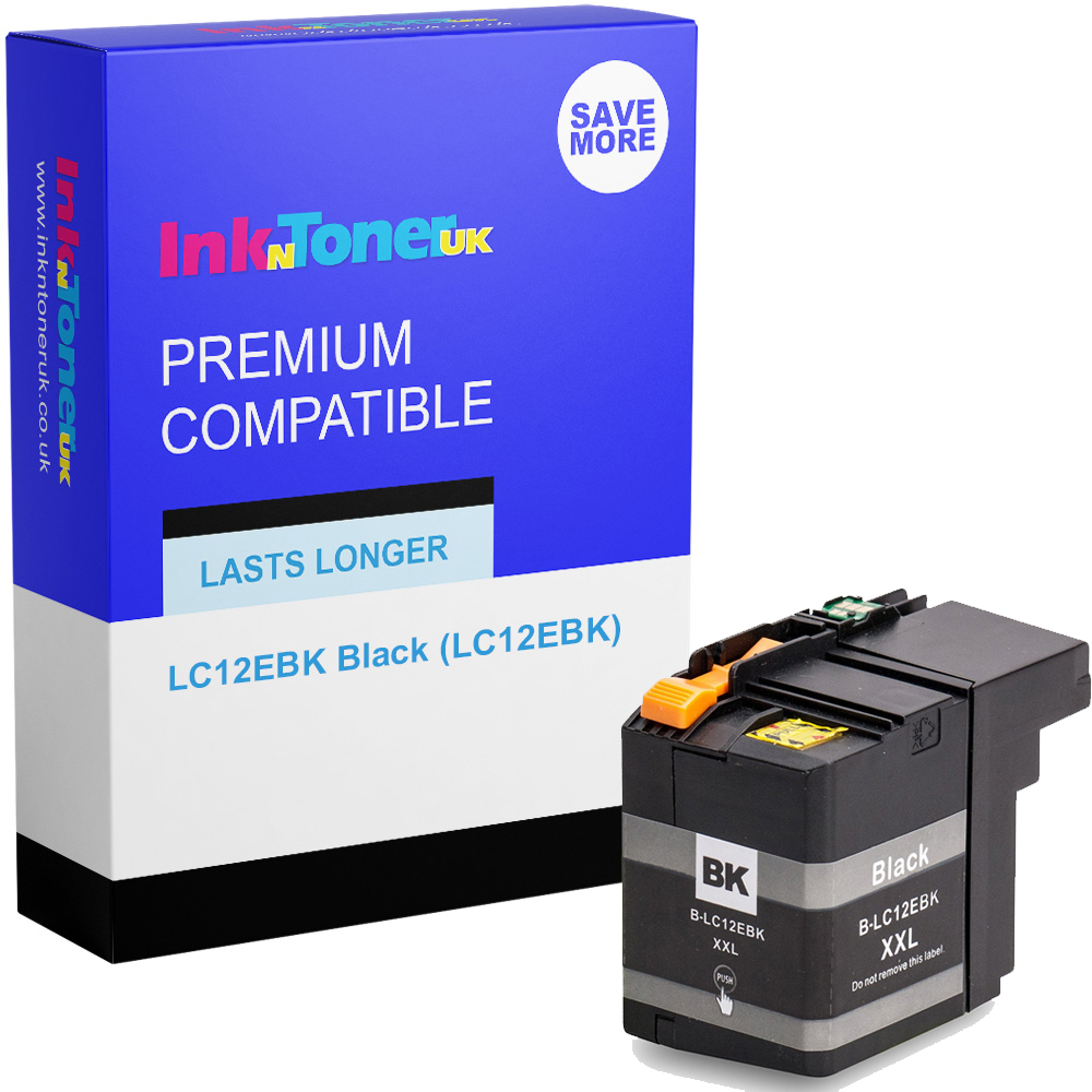 Premium Compatible Brother LC12EBK Black Ink Cartridge (LC12EBK)
