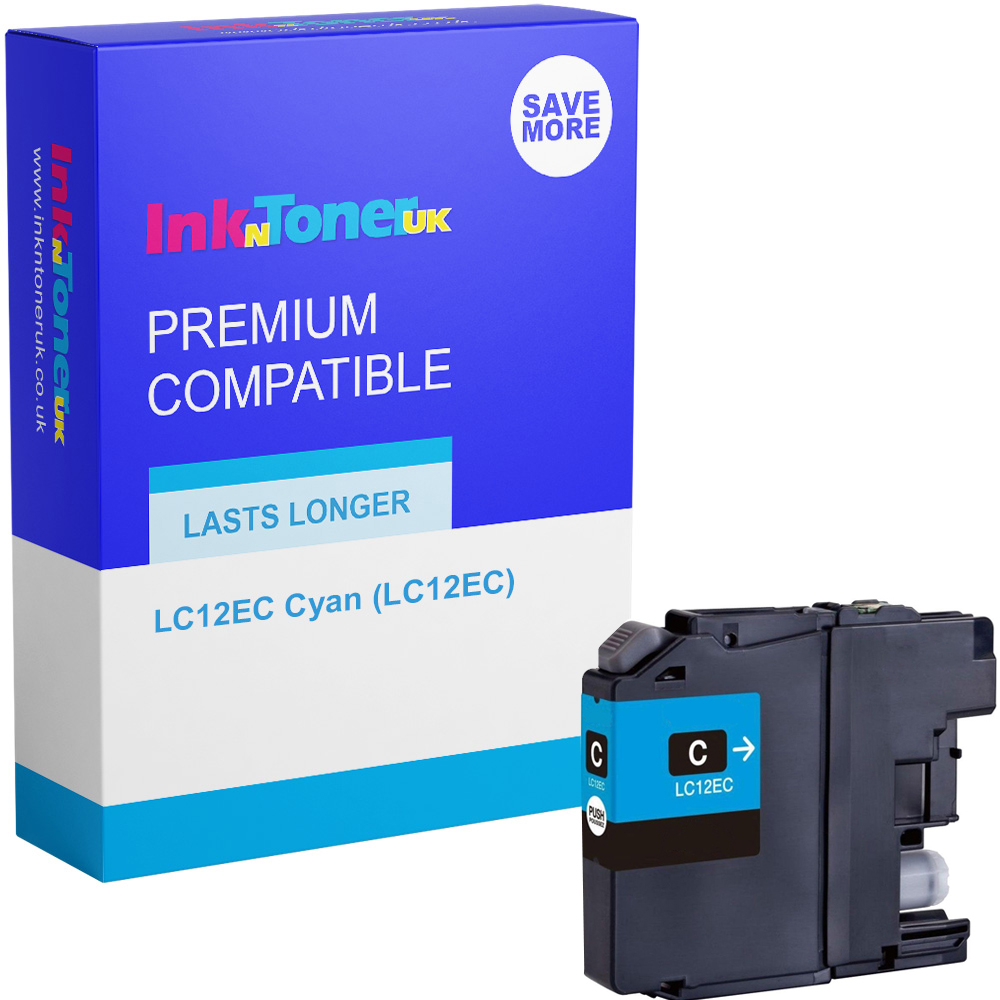 Premium Compatible Brother LC12EC Cyan Ink Cartridge (LC12EC)
