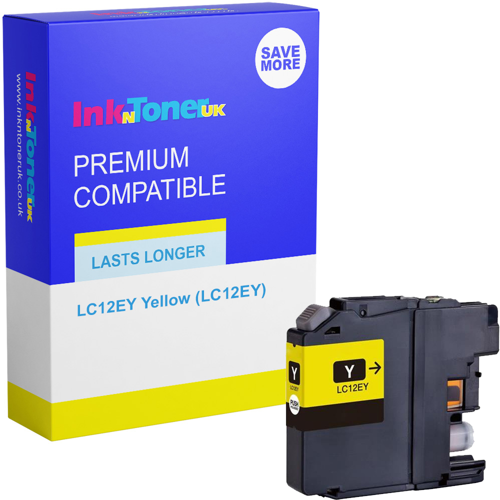 Premium Compatible Brother LC12EY Yellow Ink Cartridge (LC12EY)