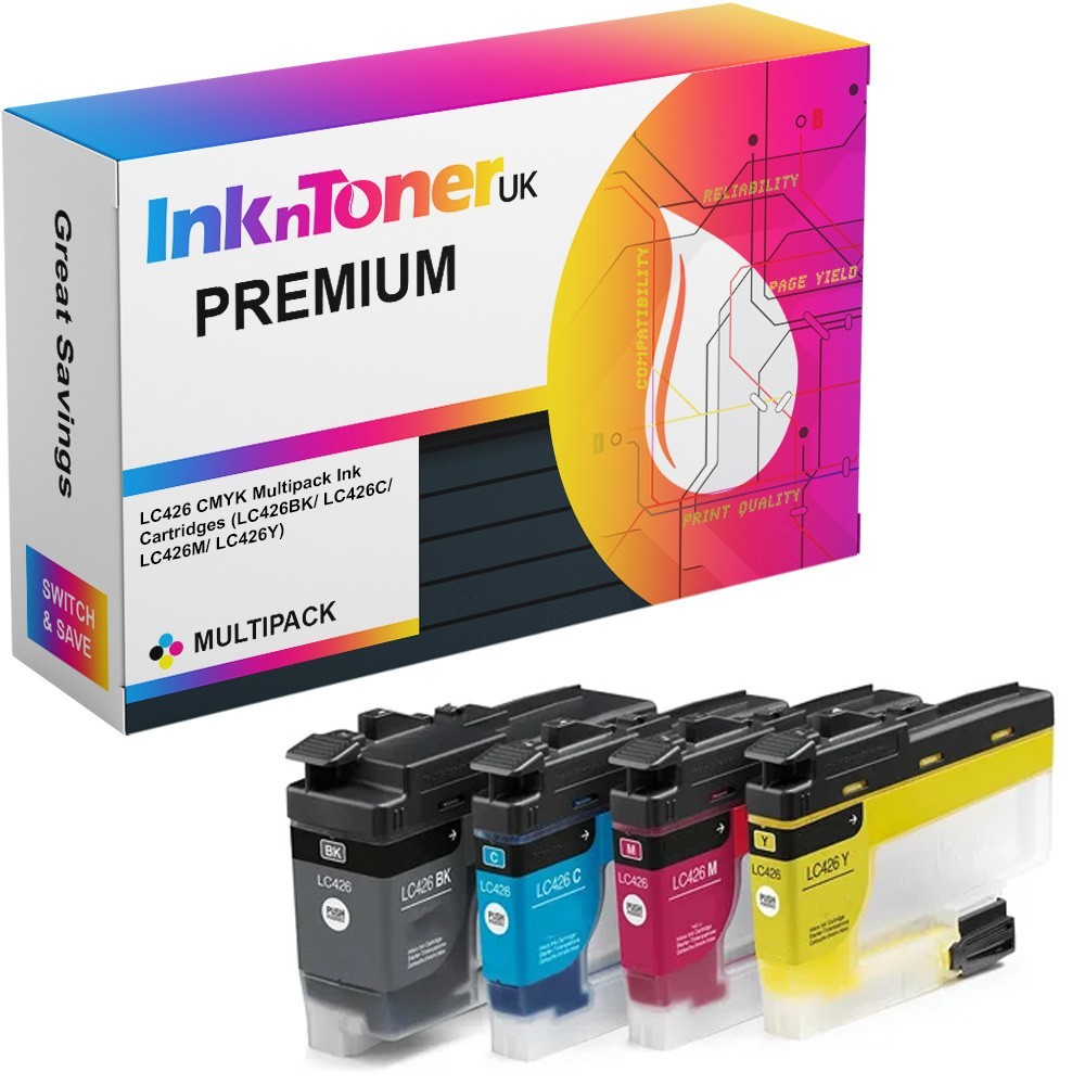 Premium Compatible Brother LC426 CMYK Multipack Ink Cartridges (LC426BK/ LC426C/ LC426M/ LC426Y)