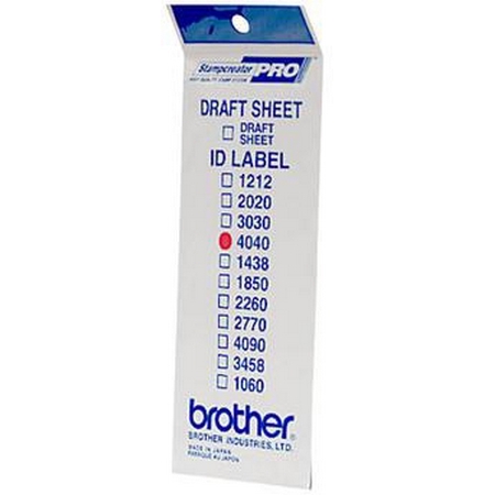 Original Brother ID4040 White 4 x 4cm Printer Label Cut Paper - 12 Labels (ID4040)