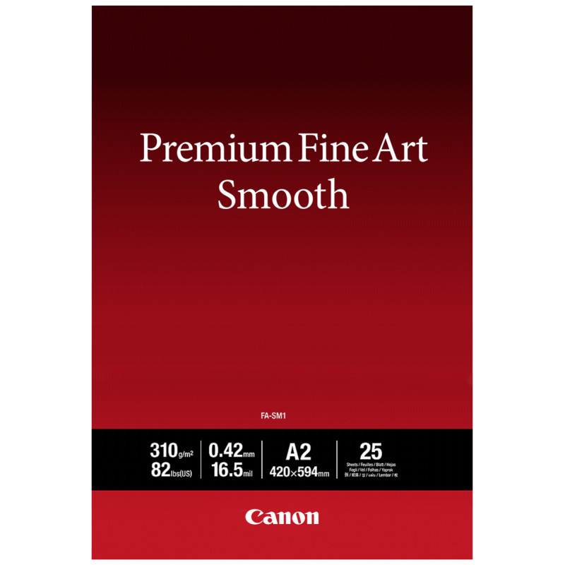 Original Canon 310gsm A2 Fine Art Smooth Paper - 25 sheets (1711C006)