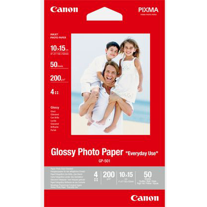 Original Canon GP-501 200gsm 4in x 6in Glossy Photo - 50 sheets (0775B081)