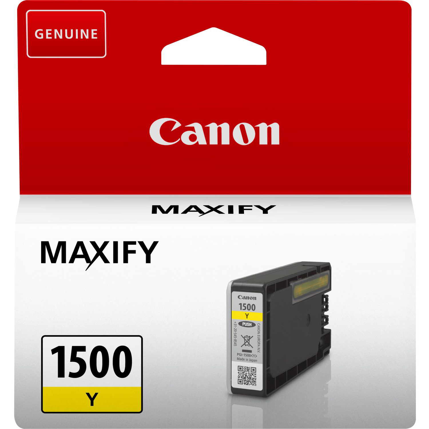 Original Canon PGI-1500Y Yellow Ink Cartridge (9231B0010