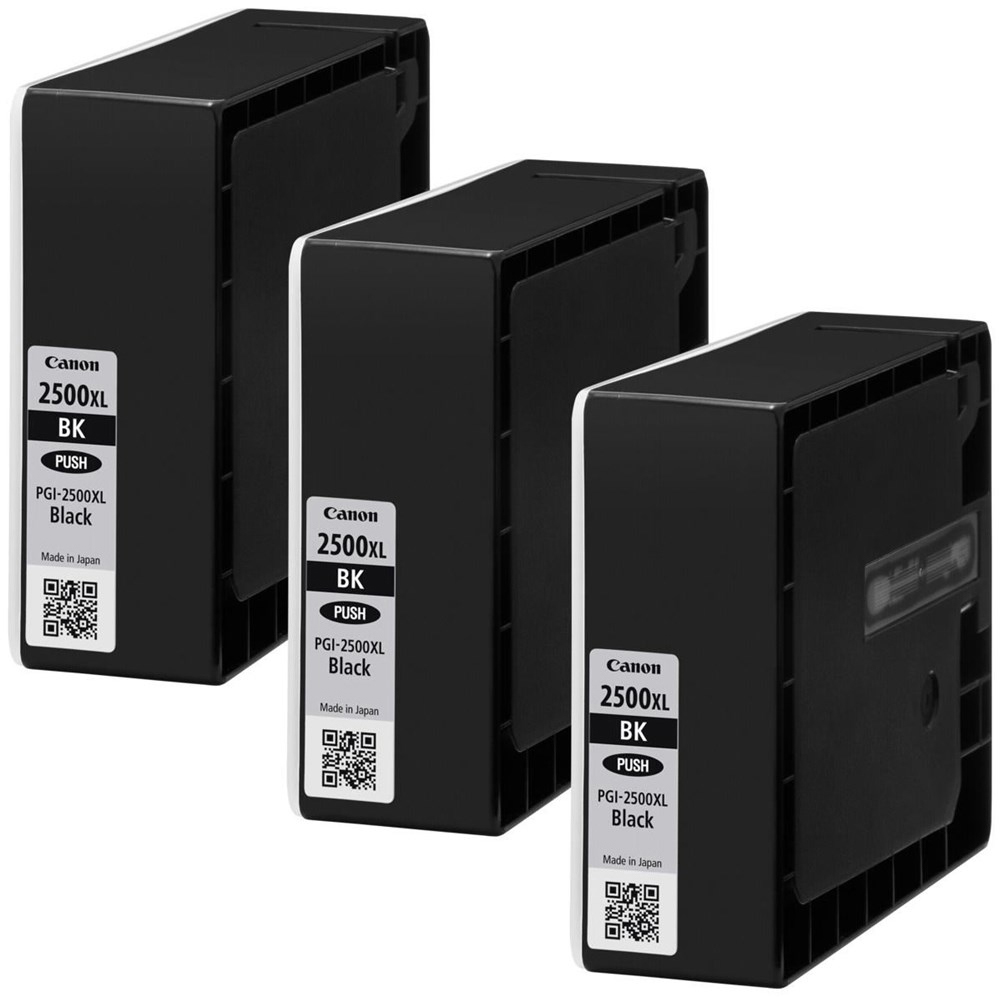 Original Canon PGI-2500BKXL Black Triple Pack High Capacity Ink Cartridges (9254B009)