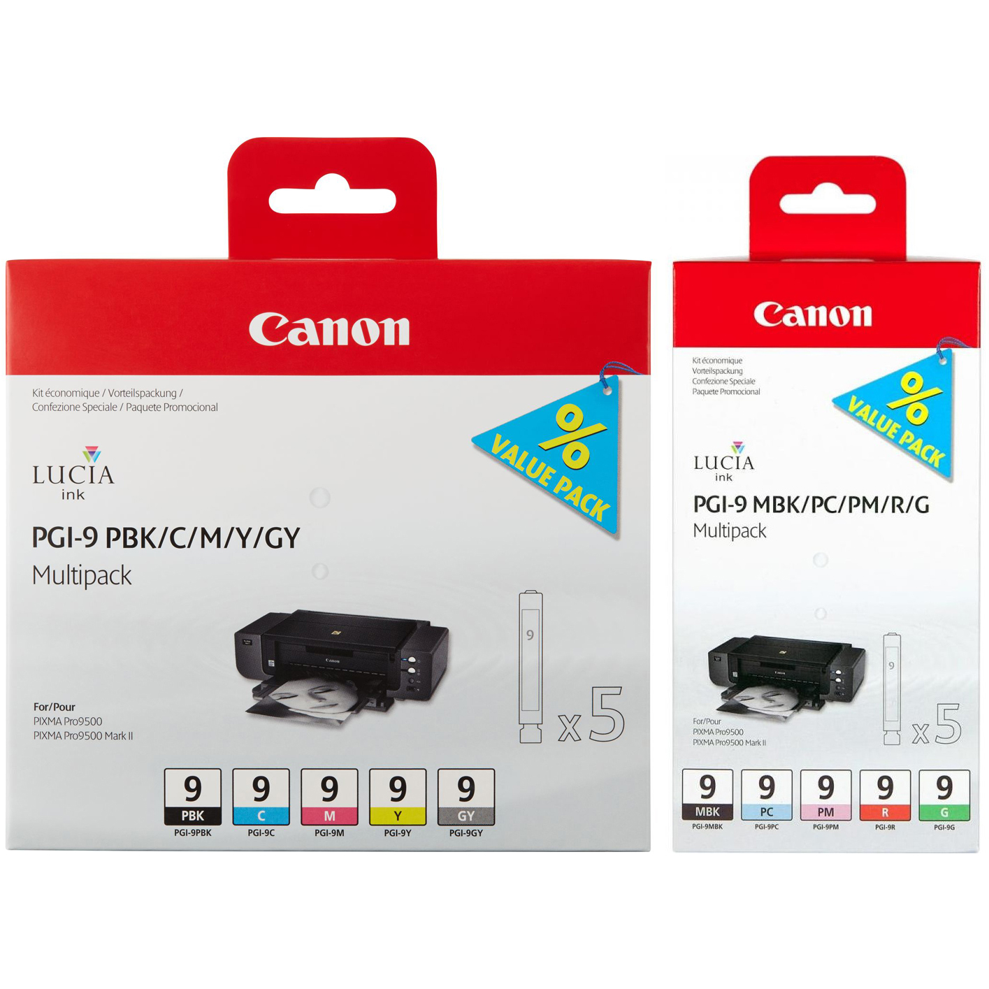 Original Canon PGI-9 Multipack Set Of 10 Ink Cartridges (1034B013 / 1033B013)